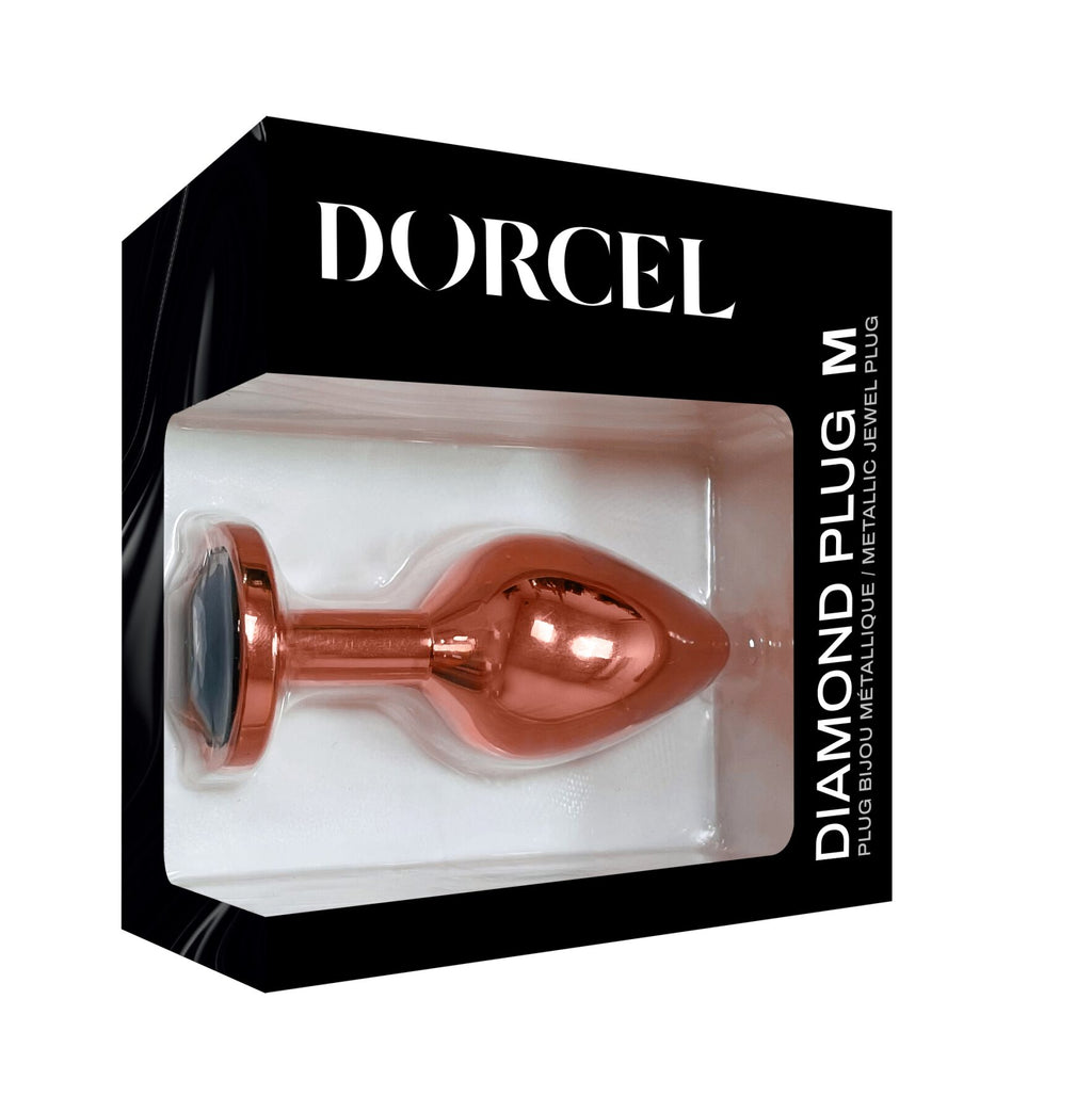 Металева анальна пробка із прикрасою у вигляді кристалу Dorcel Diamond Plug