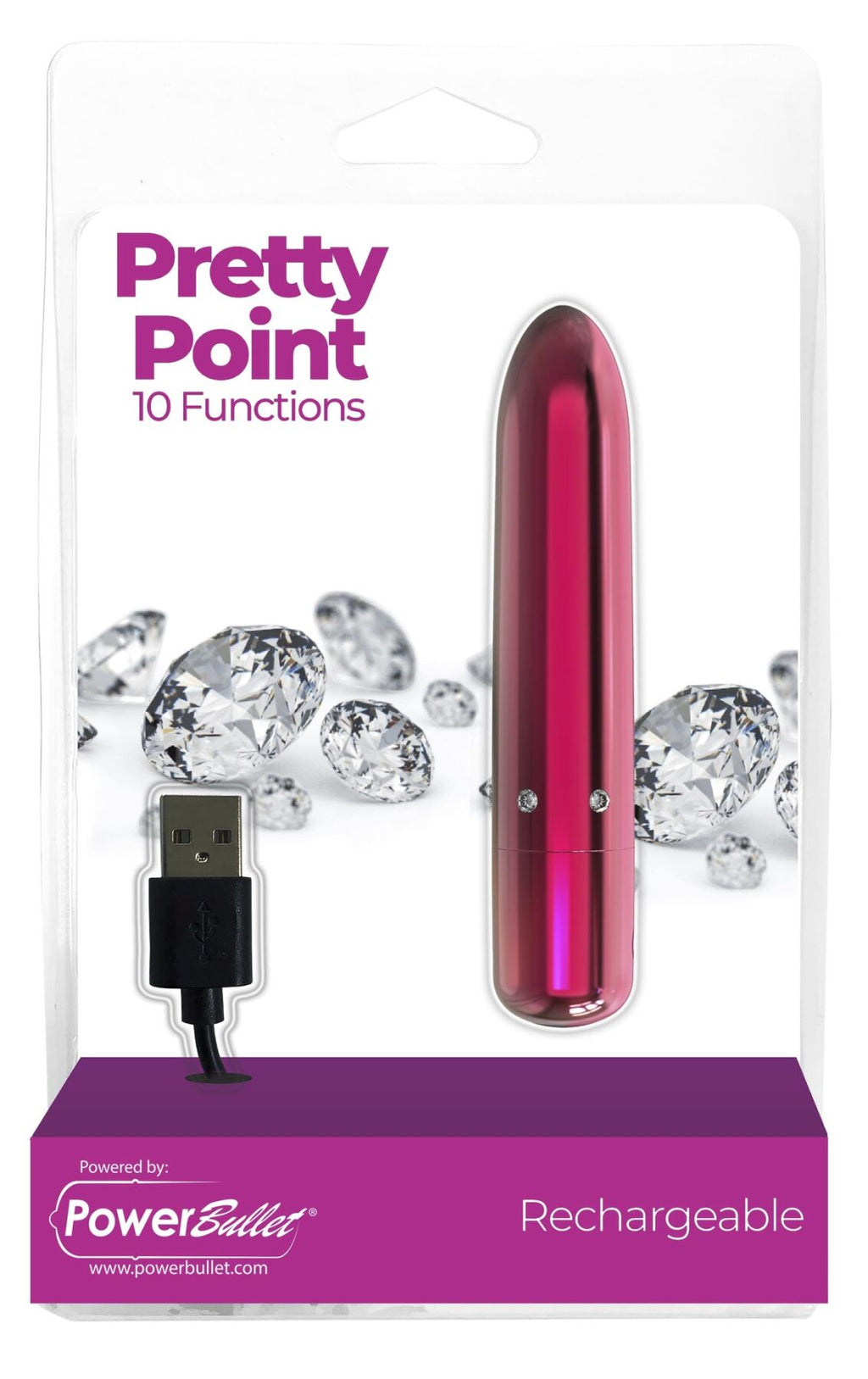 Віброкуля PowerBullet Pretty Point Rechargeable Bullet