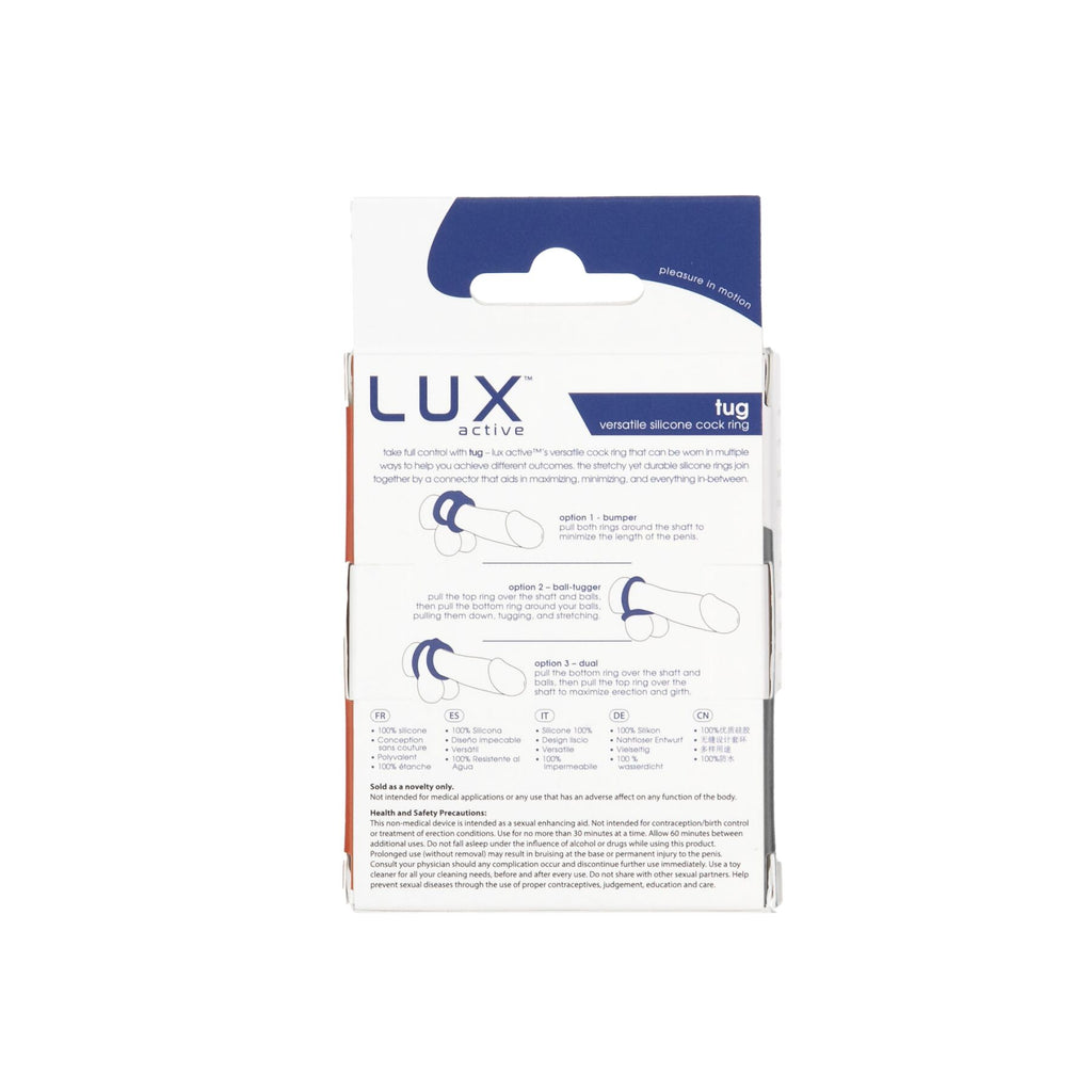 Подвійне ерекційне кільце LUX Active Tug - Versatile Silicone Cock Ring