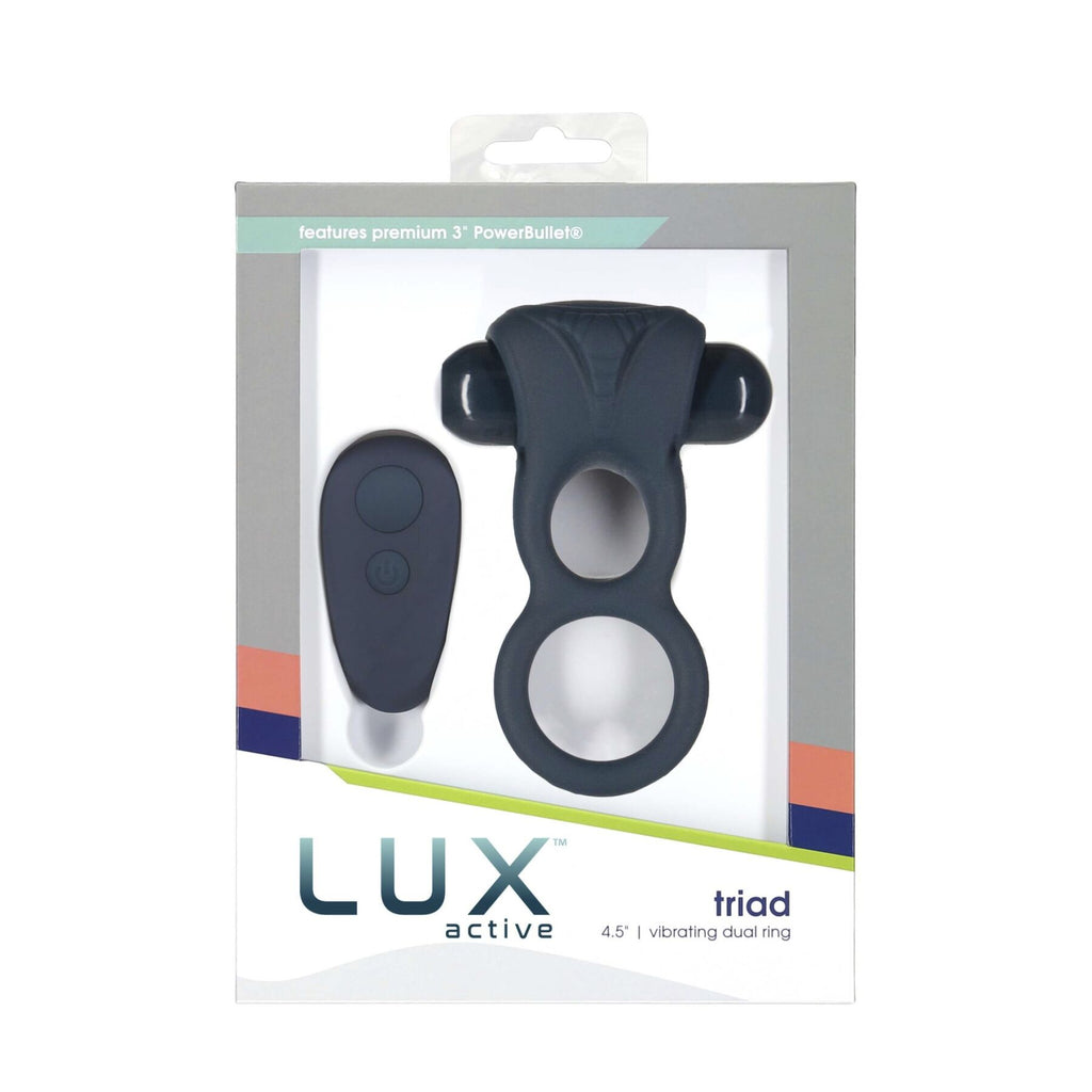 Подвійне ерекційне кільце з вібрацією Lux Active Triad - Vibrating Dual Cock Ring