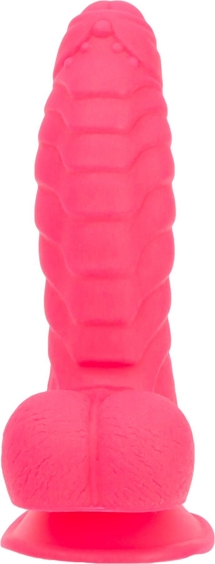 Ребристий фалоімітатор на присосці ADDICTION Tom 7″ Dildo With Balls