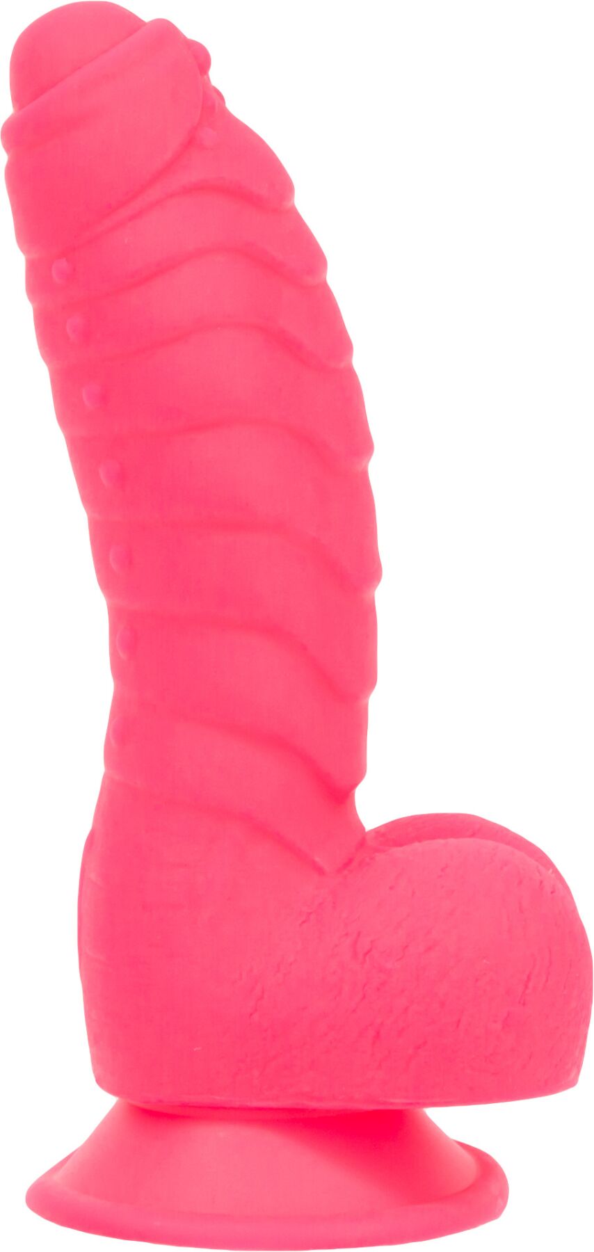 Ребристий фалоімітатор на присосці ADDICTION Tom 7″ Dildo With Balls