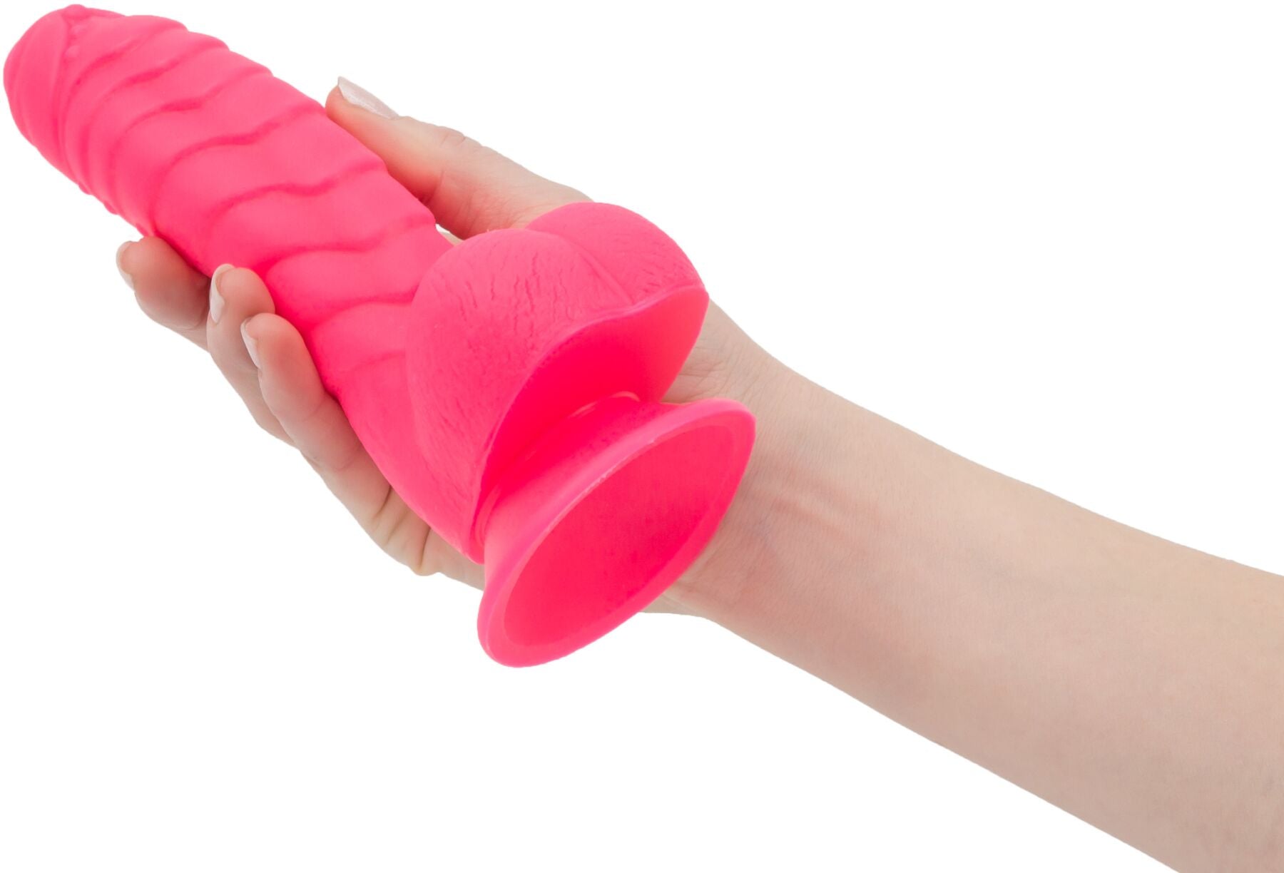 Ребристий фалоімітатор на присосці ADDICTION Tom 7″ Dildo With Balls