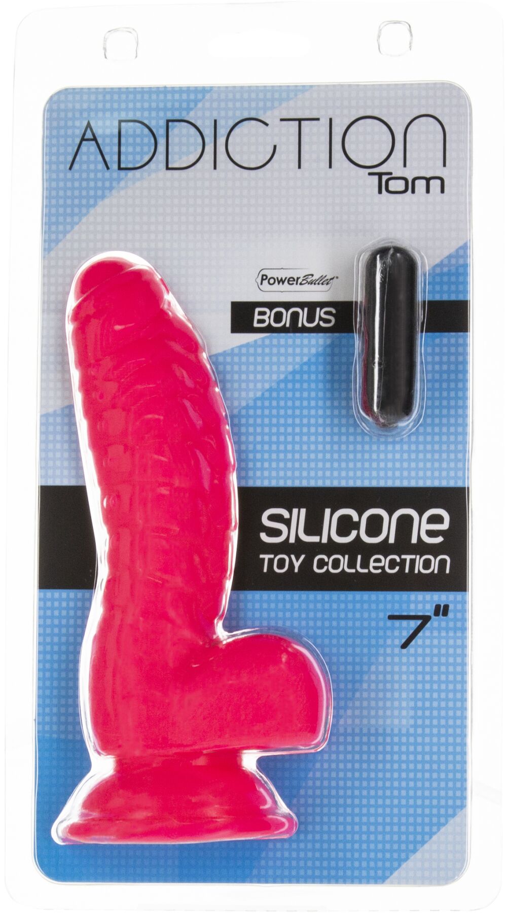 Ребристий фалоімітатор на присосці ADDICTION Tom 7″ Dildo With Balls
