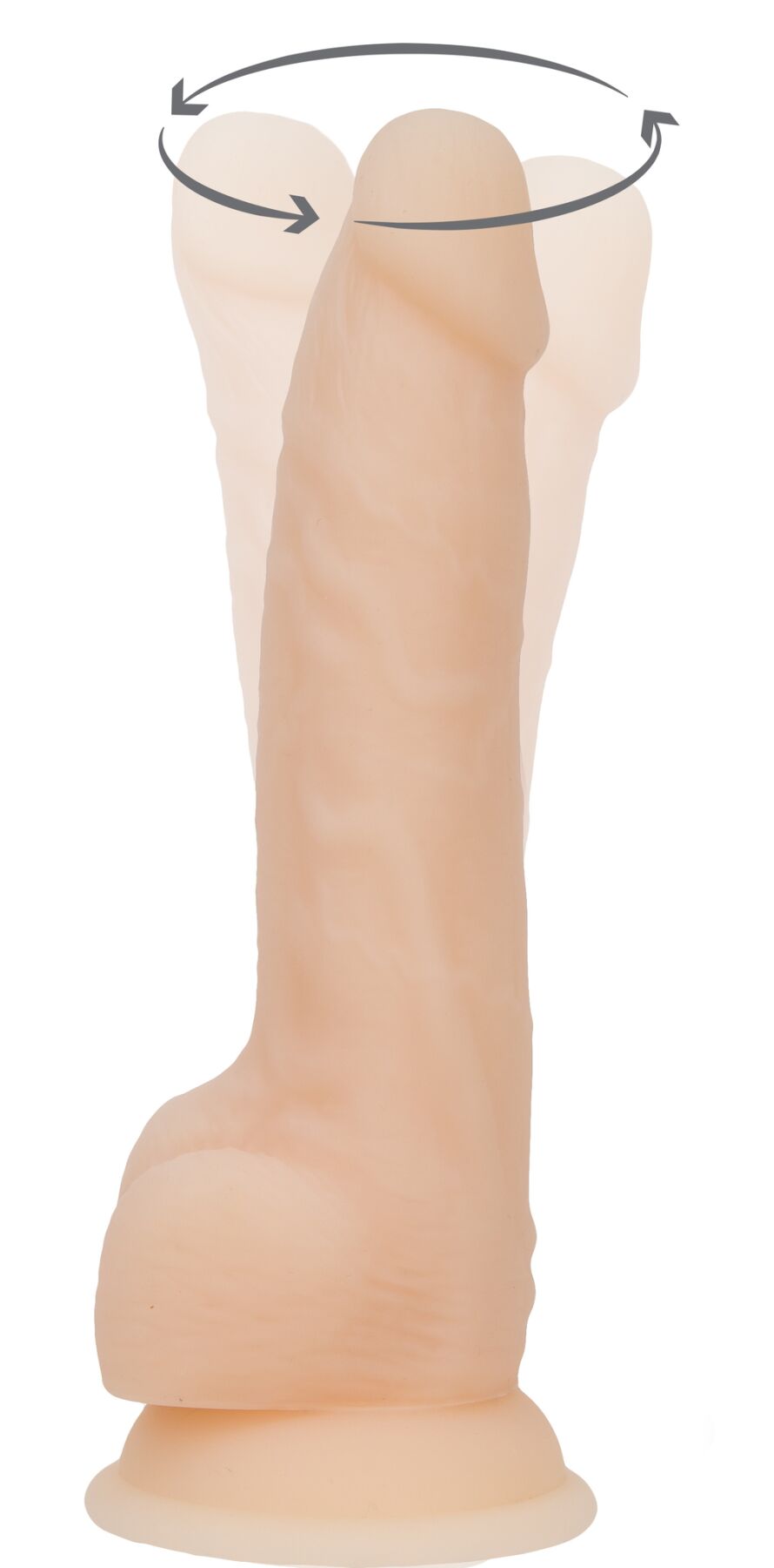 Фалоімітатор з вібрацією та ротацією Naked ADDICTION James 8″ Rotating & Vibrating Dong