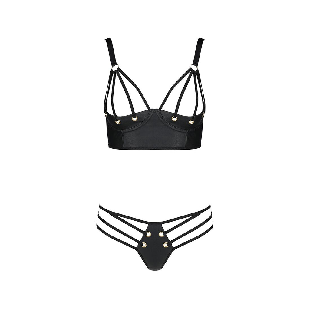 Комплект з екошкіри з люверсами та ремінцями Passion MALWIA