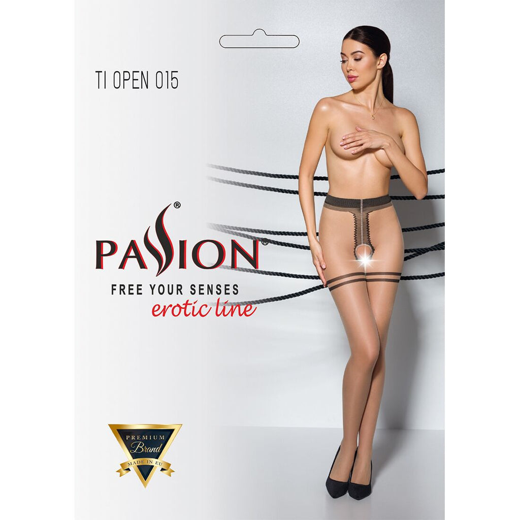 Тілесні колготки з доступом Passion TIOPEN