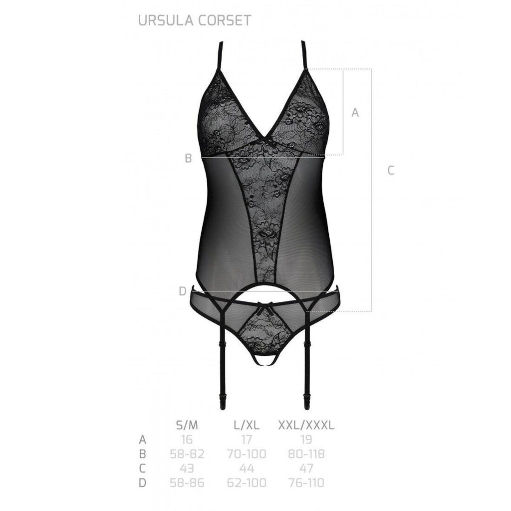 Корсет із пажами Passion URSULA