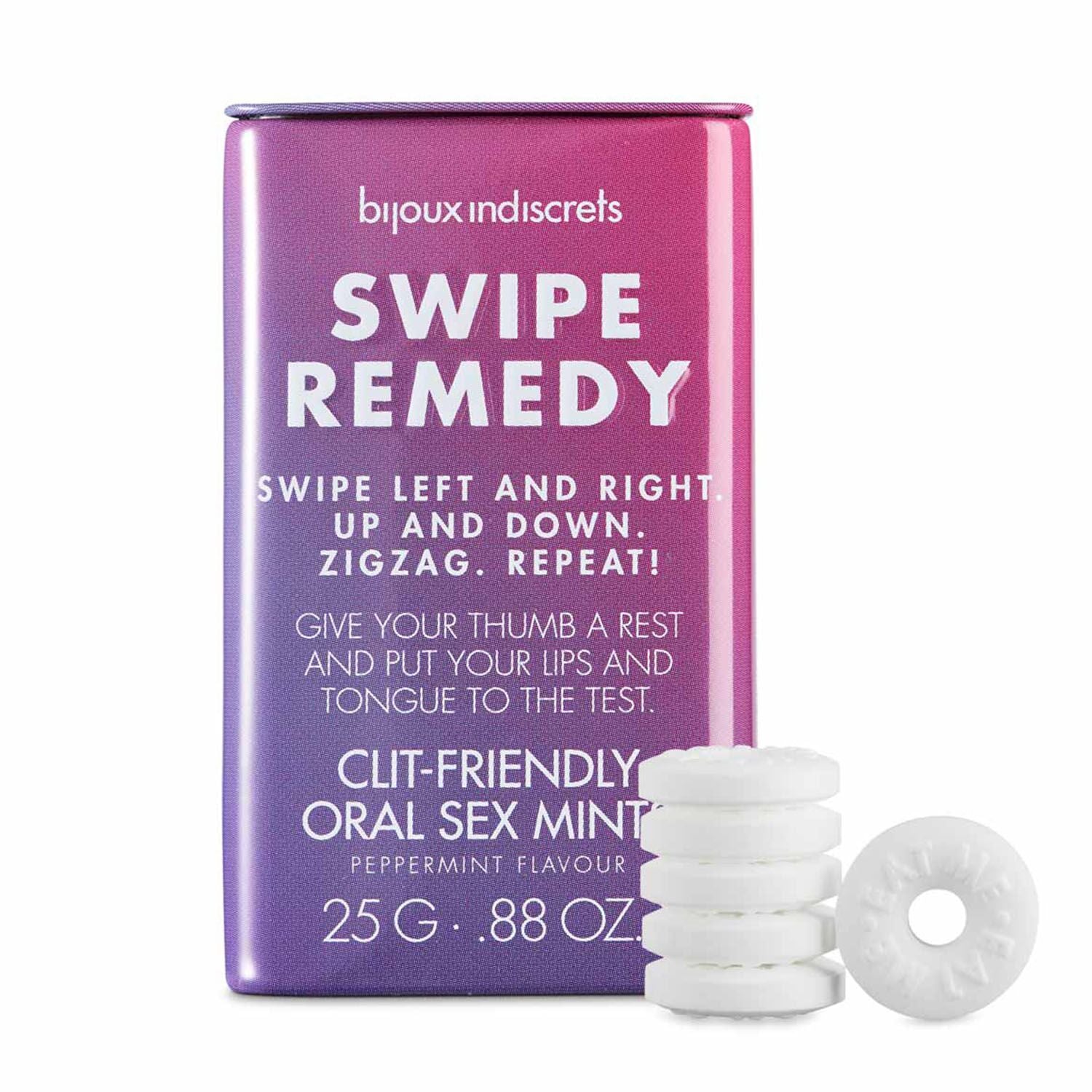 М'ятні цукерки Bijoux Indiscrets Swipe Remedy - clitherapy oral sex mints без цукру