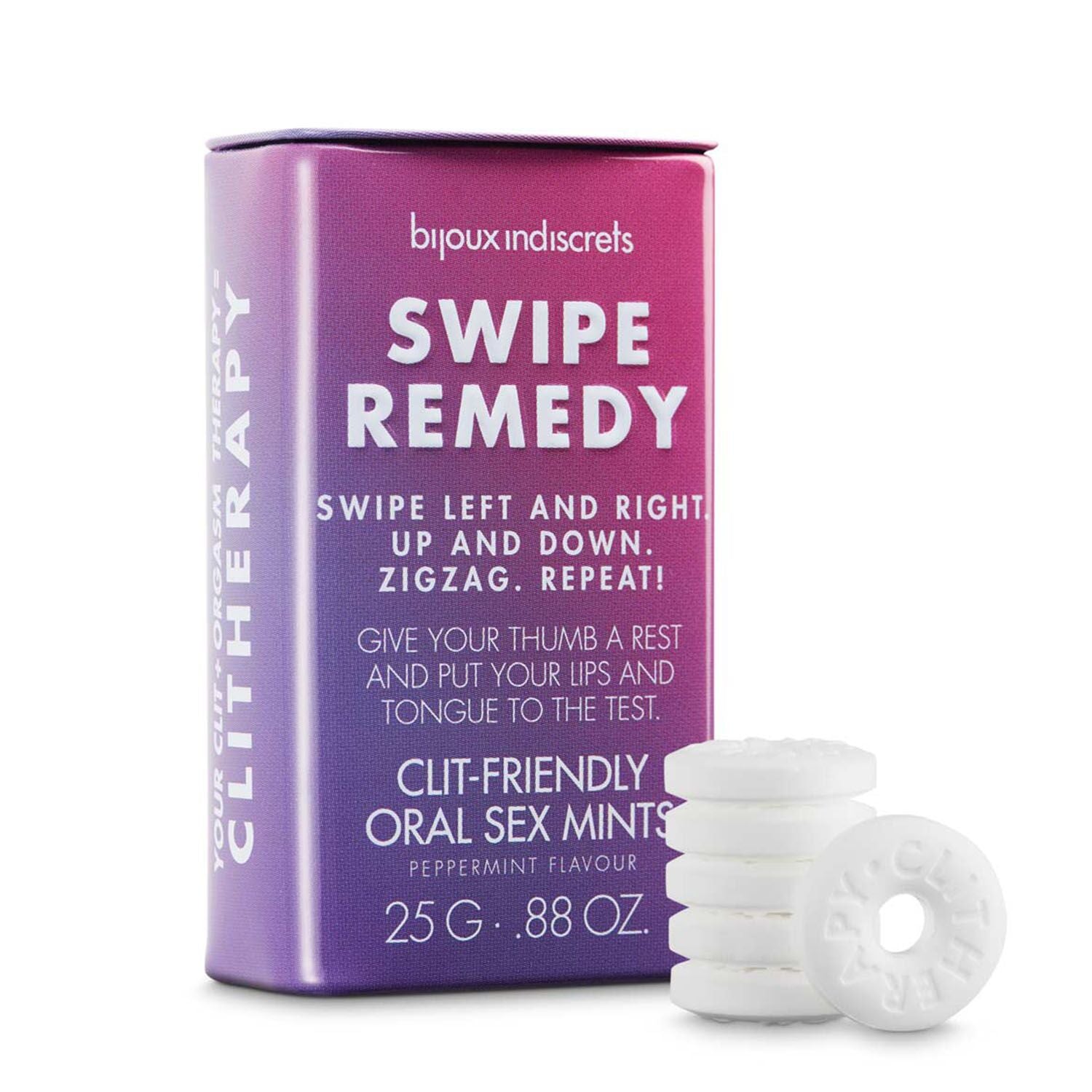 М'ятні цукерки Bijoux Indiscrets Swipe Remedy - clitherapy oral sex mints без цукру