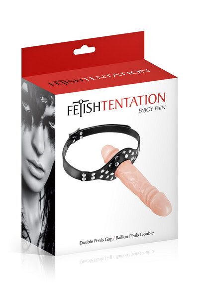 Кляп із подвійним фалоімітатором Fetish Tentation Double Penis Gag