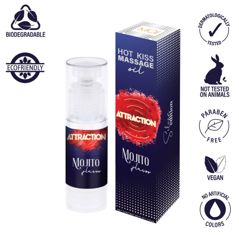 Їстівна масажна олія MAI Attraction Mojito Hot Kiss