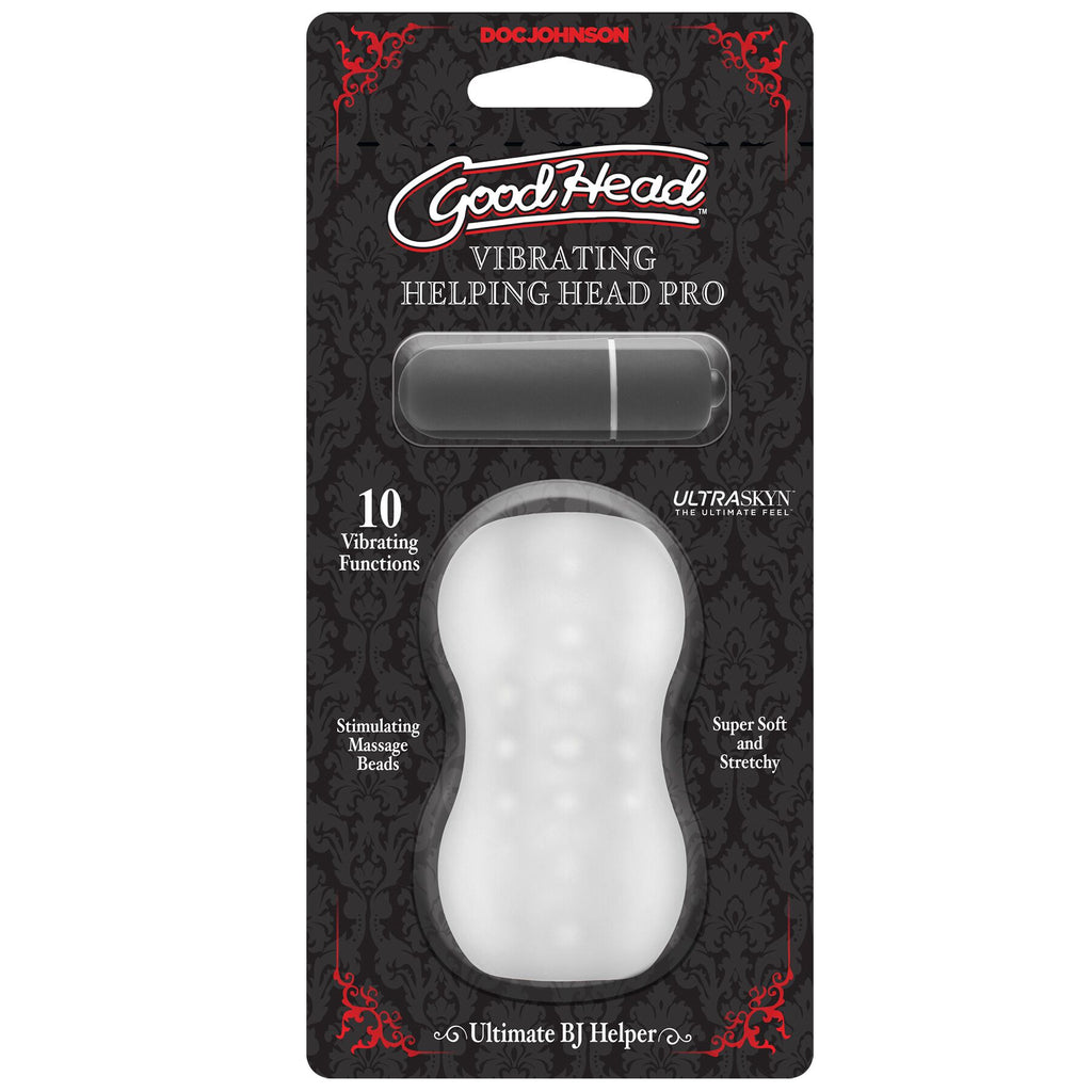 Мастурбатор з віброкулею Doc Johnson GoodHead - Vibrating Helping Head Pro - Frost