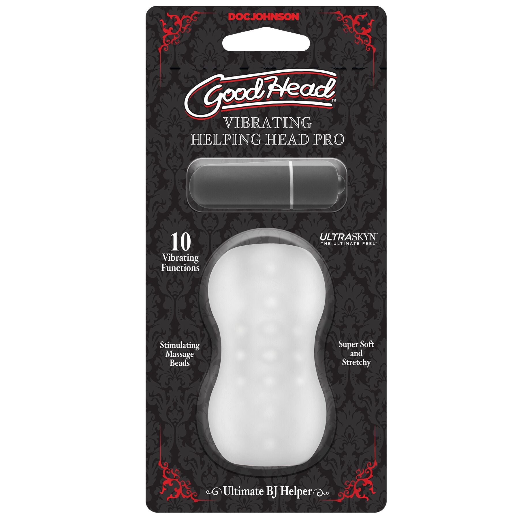 Мастурбатор з віброкулею Doc Johnson GoodHead - Vibrating Helping Head Pro - Frost