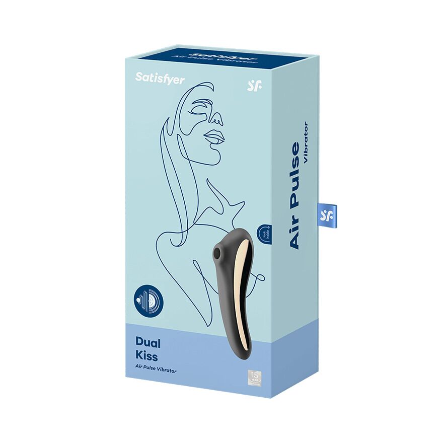 Вакуумний стимулятор з вібрацією Satisfyer Dual Kiss