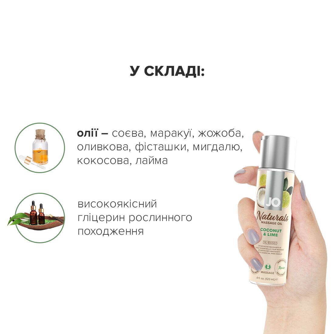 Масажна олія JO Naturals Massage Oil