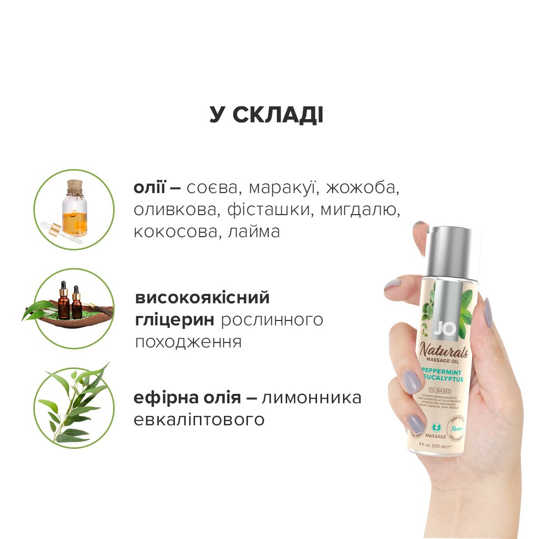 Масажна олія JO Naturals Massage Oil