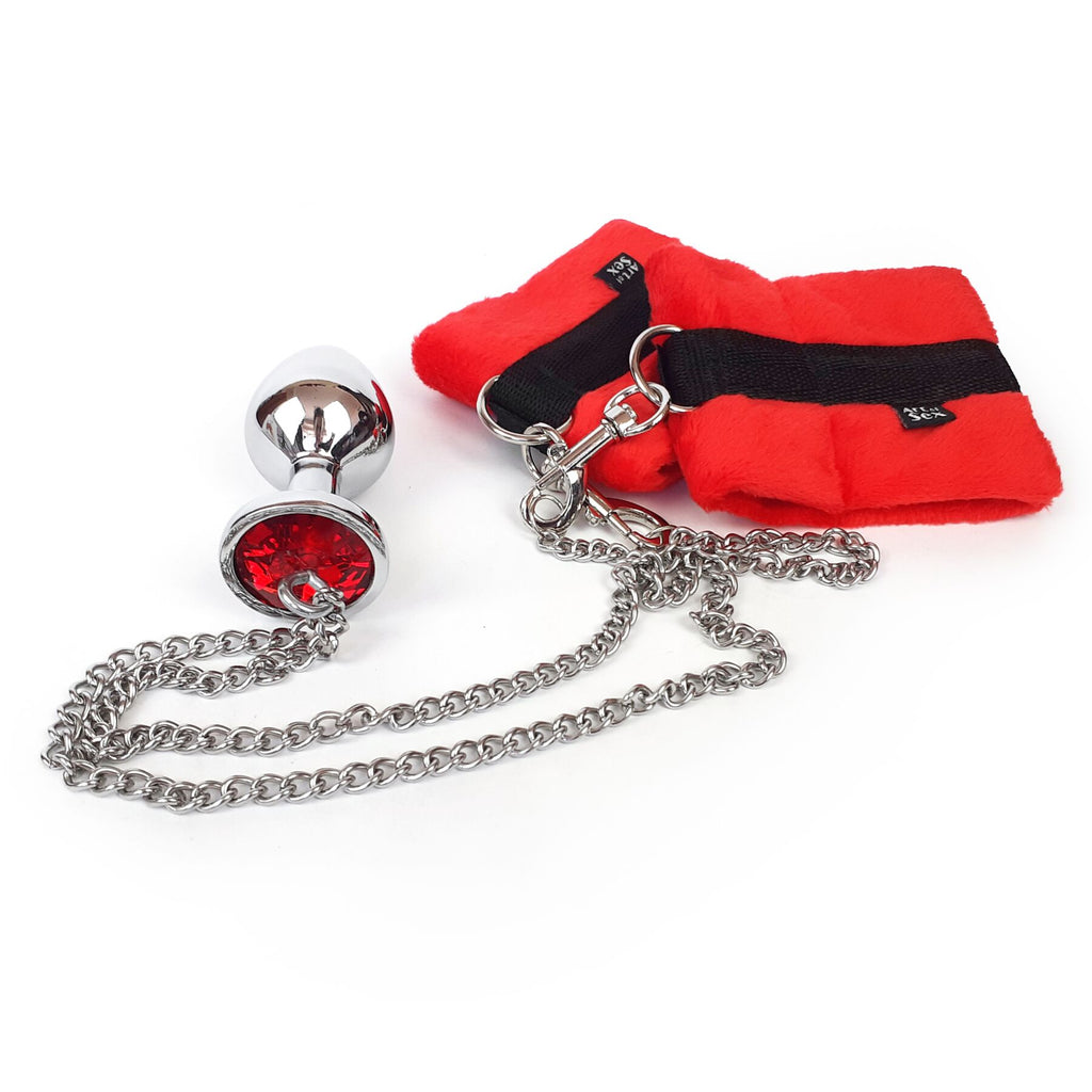 Наручники Art of Sex Handcuffs Metal Anal Plug