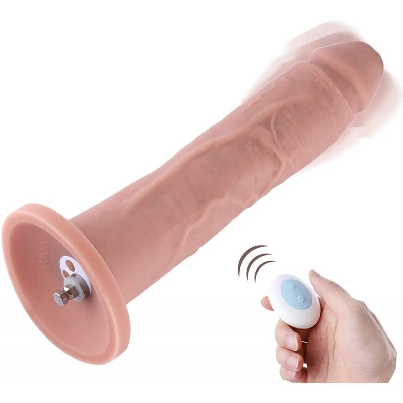 Фалоімітатор 10.2″ з вібрацією для секс-машин Hismith Silicone Dildo with Vibe