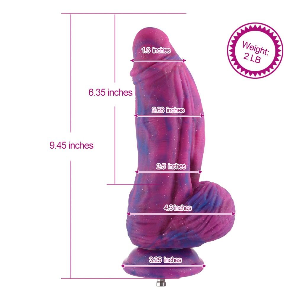 Фалоімітатор для секс-машин Hismith 9.45″ Silicone Fantasy Series Dildo