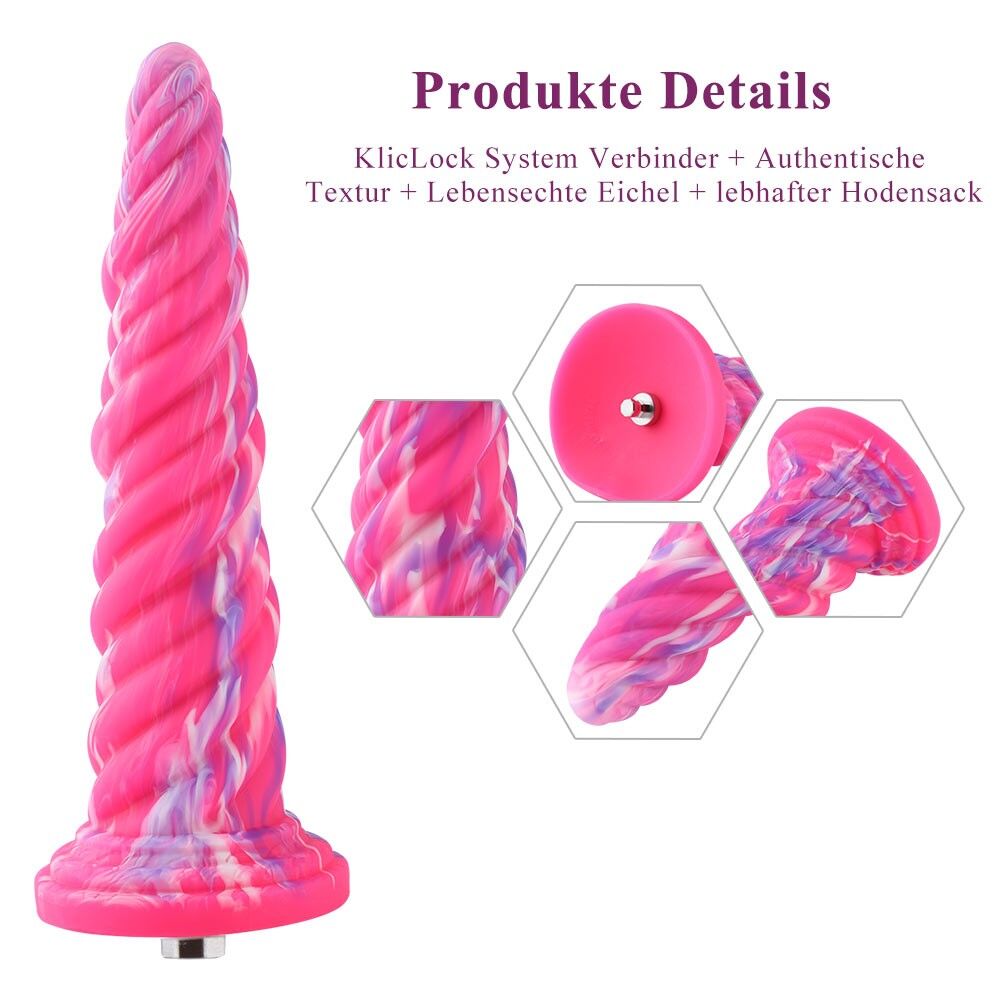 Фантазійний фалоімітатор 10.12″ для секс-машин Hismith Silicone Dildo rose Monster Series