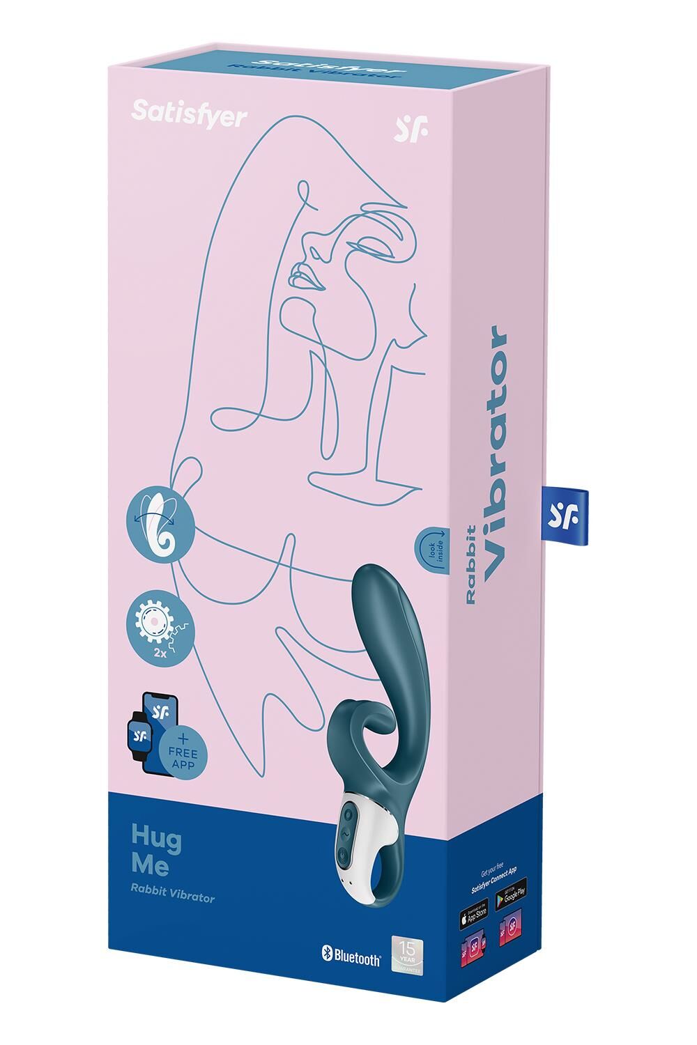 Смарт вібратор-кролик Satisfyer Hug Me Bluegrey