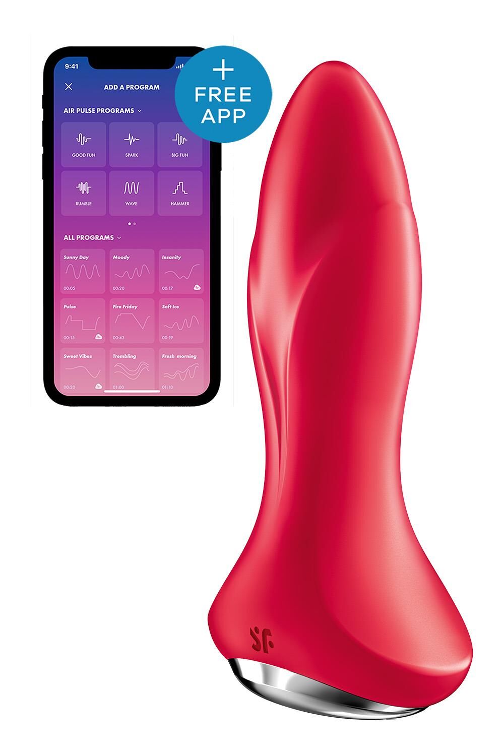 Анальна смарт-вібропробка із перлинним масажем Satisfyer Rotator Plug 1+
