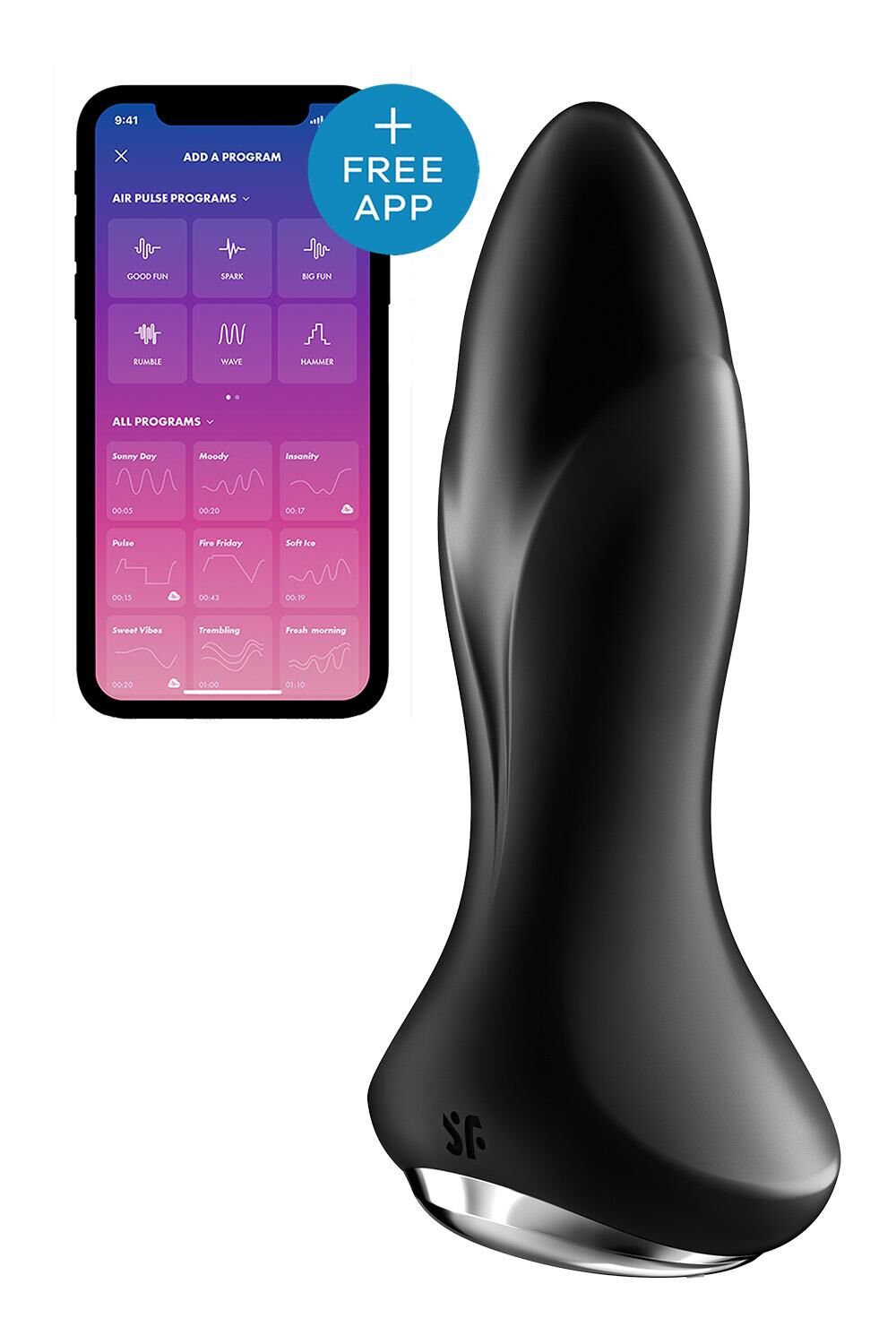 Анальна смарт-вібропробка із перлинним масажем Satisfyer Rotator Plug 1+