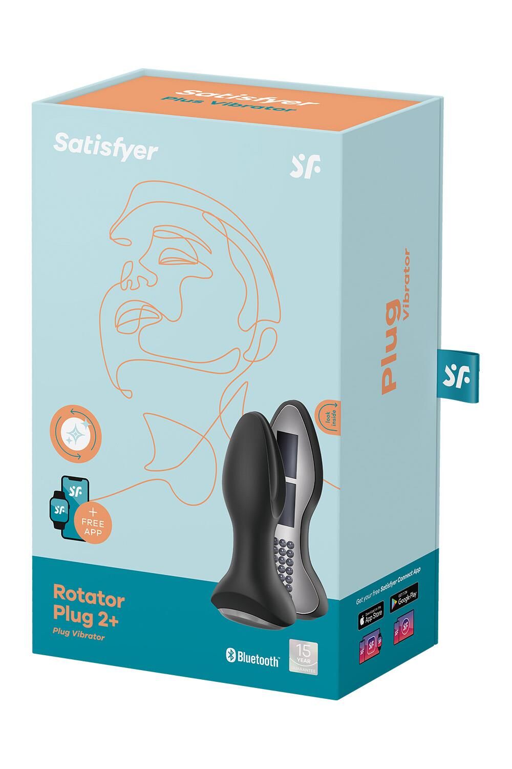 Анальна смарт-вібропробка із перлинним масажем Satisfyer Rotator Plug 2+