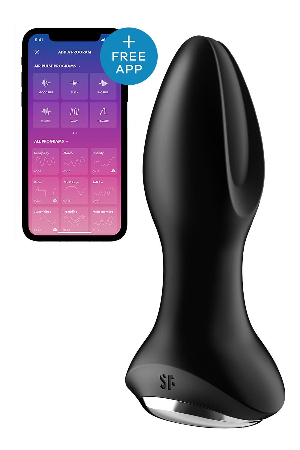 Анальна смарт-вібропробка із перлинним масажем Satisfyer Rotator Plug 2+