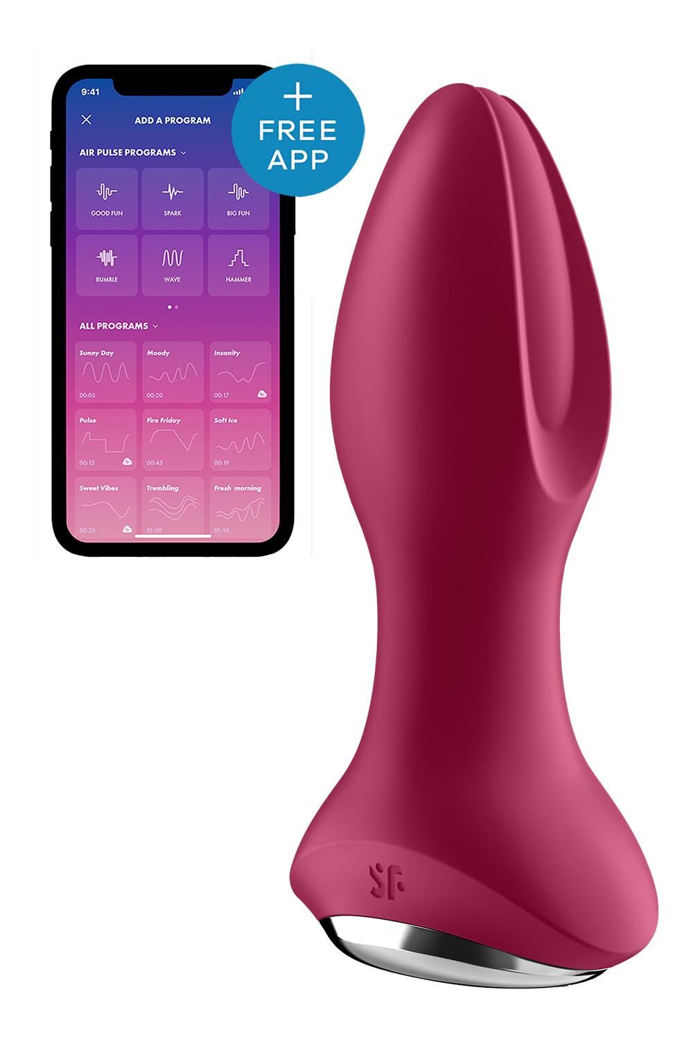 Анальна смарт-вібропробка із перлинним масажем Satisfyer Rotator Plug 2+