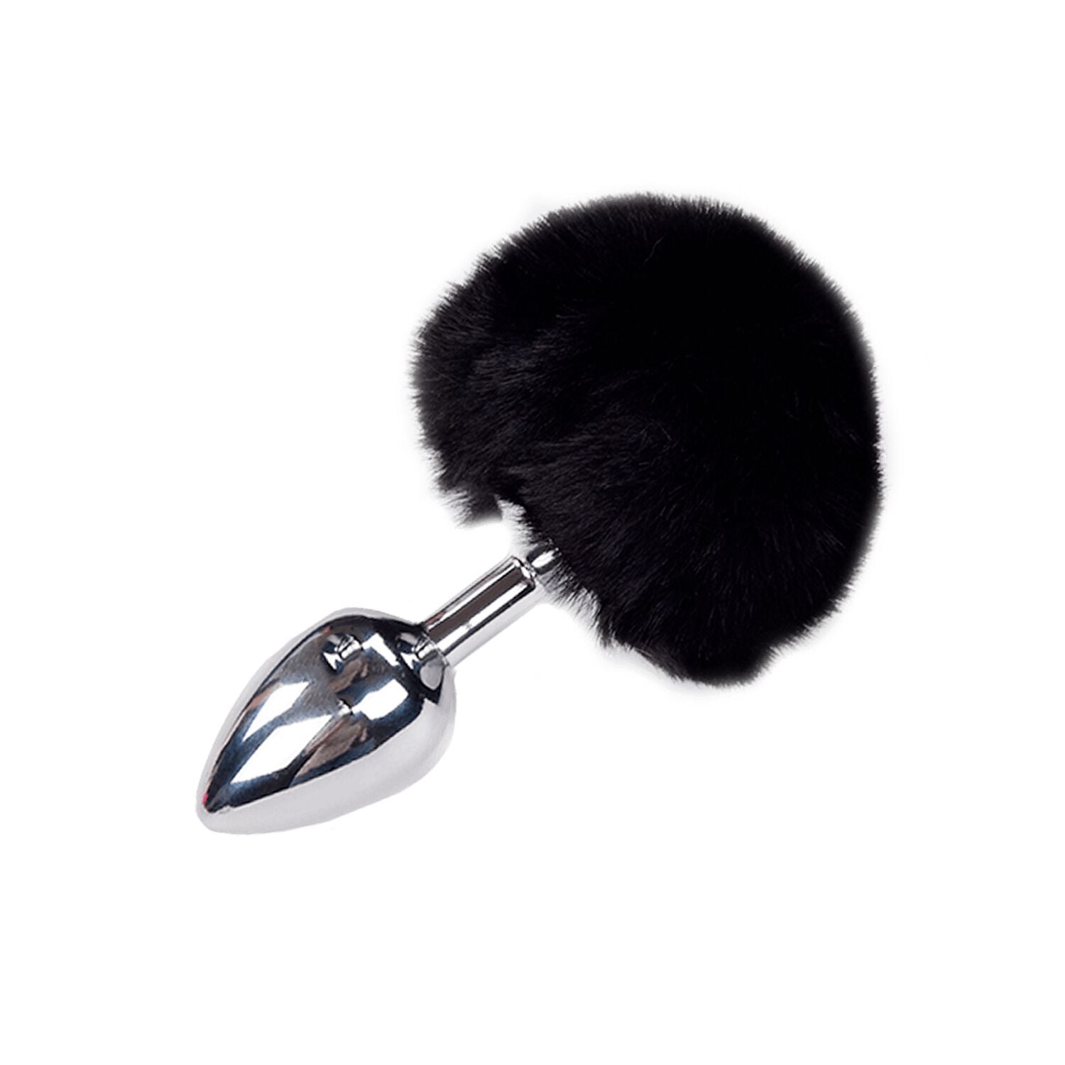 Металева анальна пробка Кролячий хвостик Alive Fluffy Plug