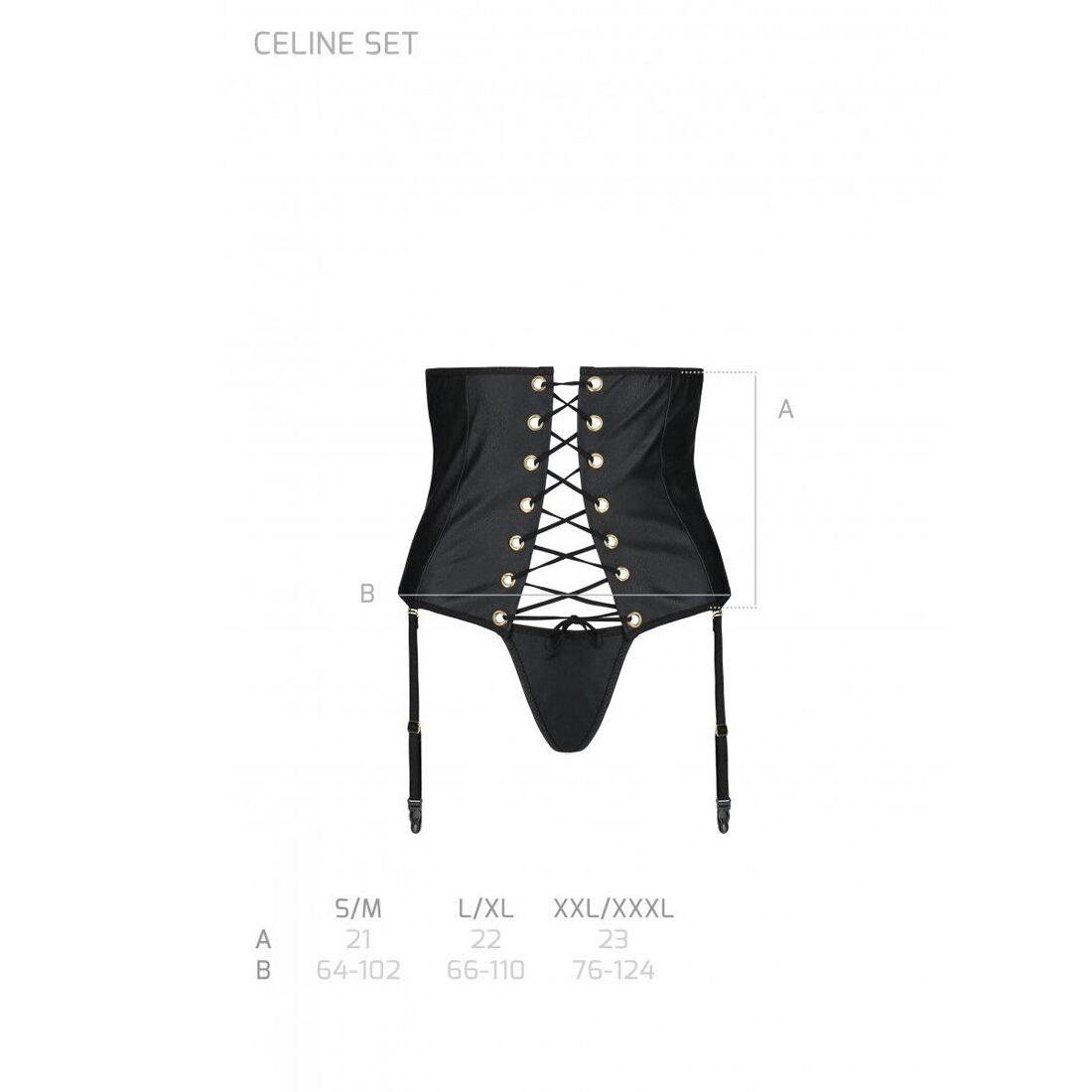 Пояс-корсет з екошкіри Passion CELINE