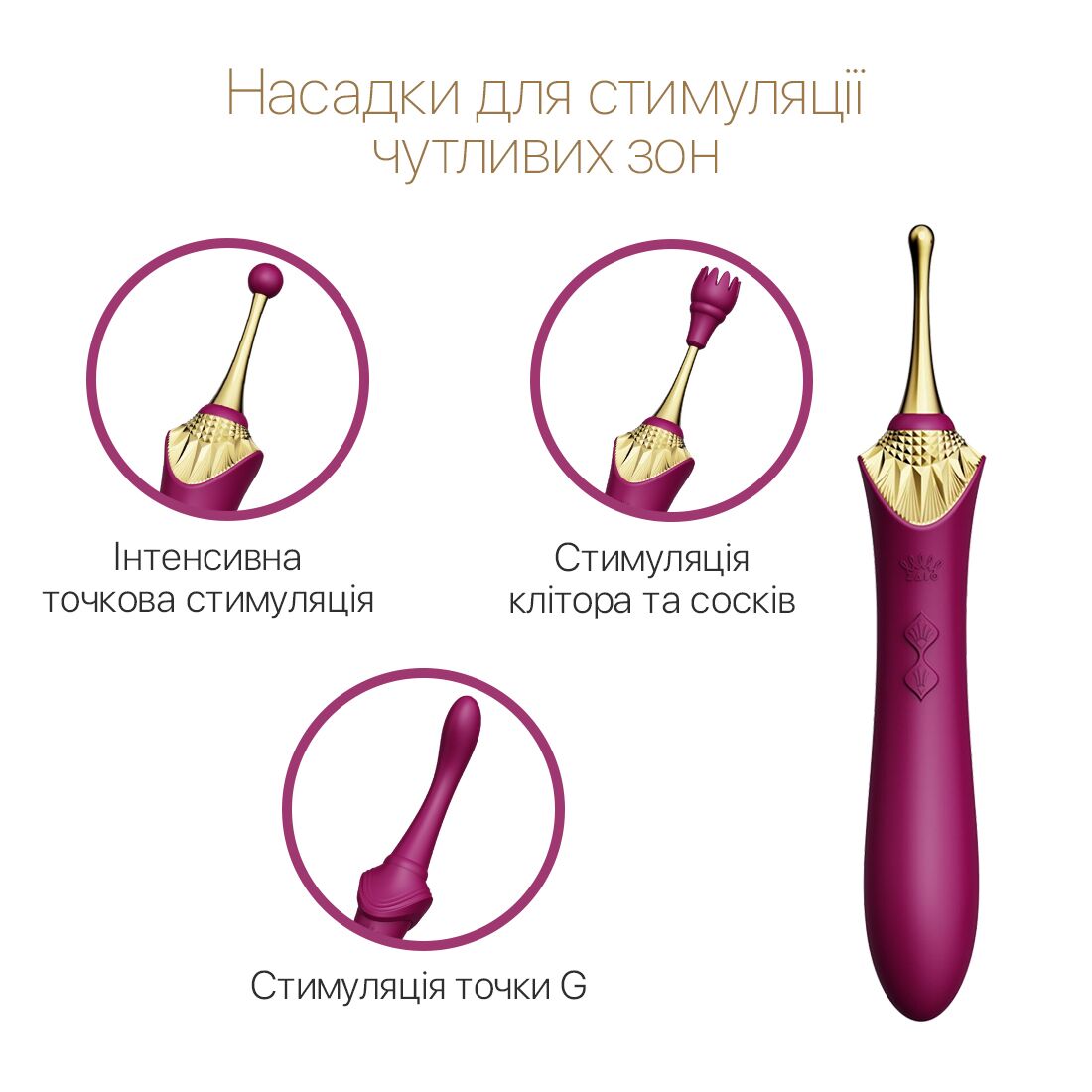Вагінально-кліторальний вібратор Zalo Bess