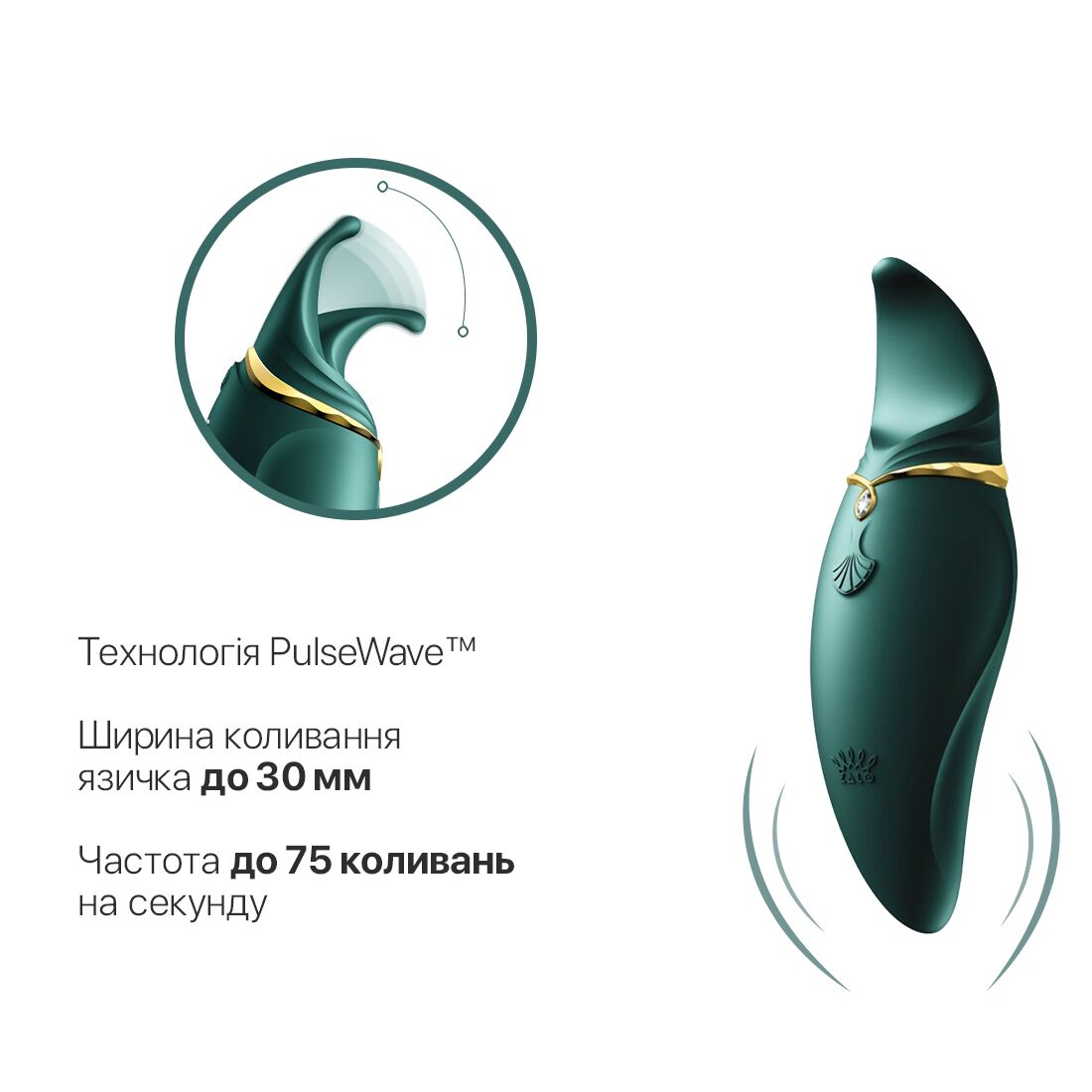 Вібратор 2в1 з язичком Zalo Hero