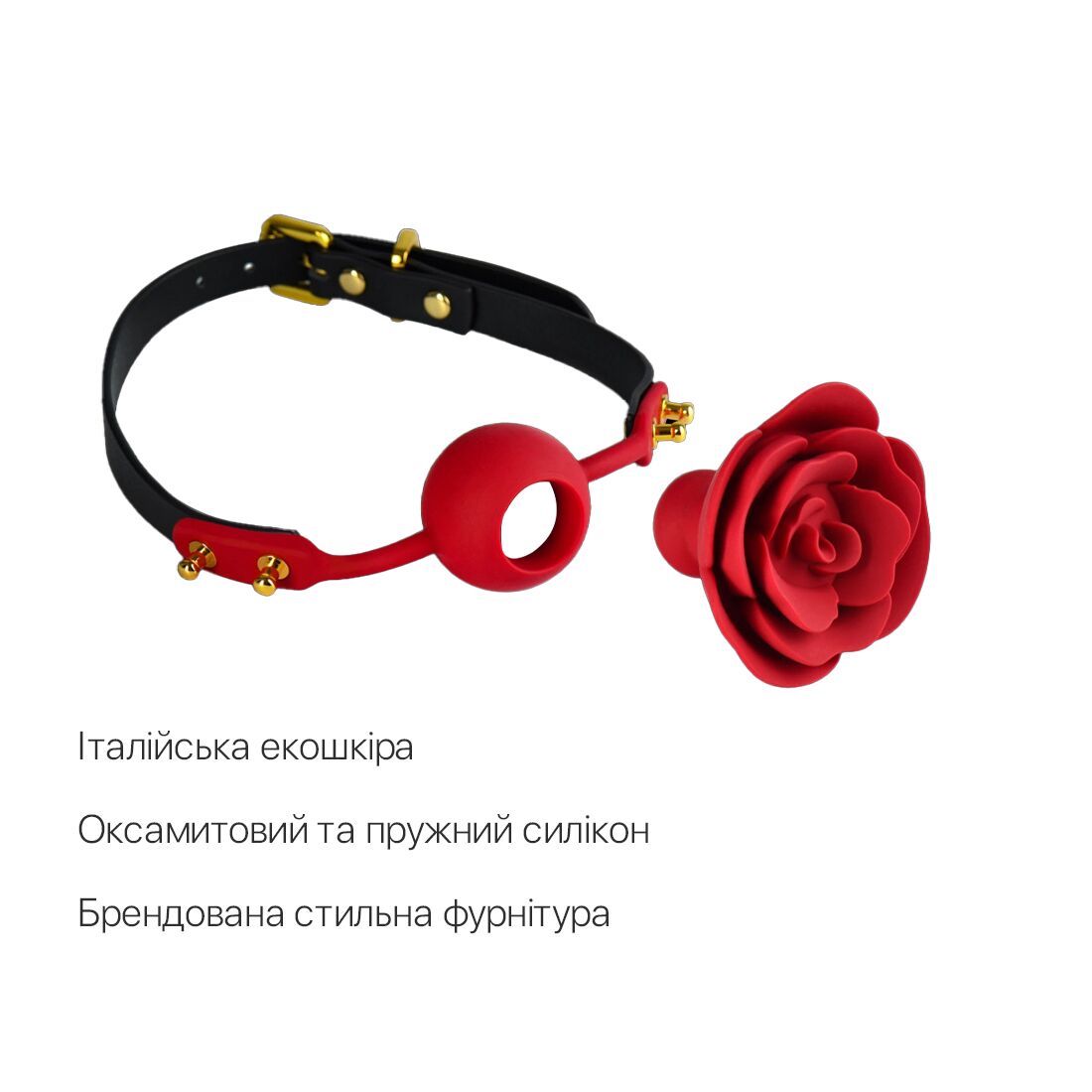 Розкішний кляп у вигляді троянди Zalo Ball Gag