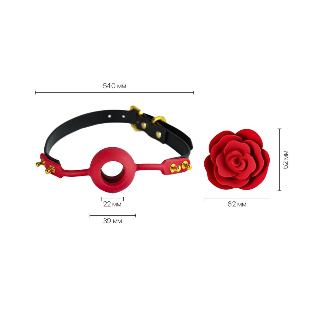 Розкішний кляп у вигляді троянди Zalo Ball Gag