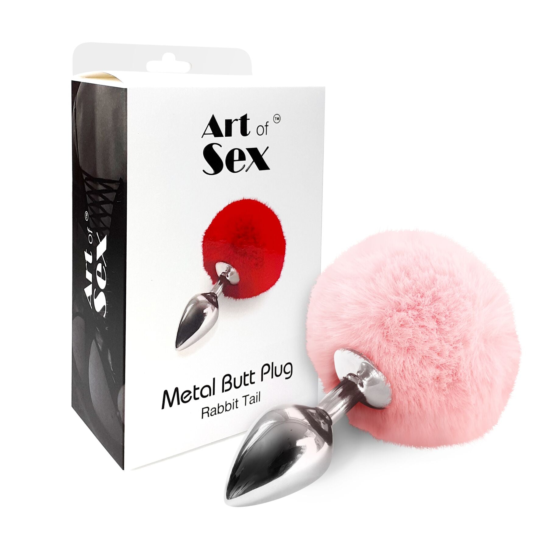 Анальна пробка Art of Sex Metal Butt plug Rabbit Tail Soft