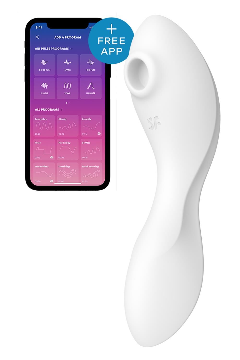 Вакуумний смарт-стимулятор із вібрацією Satisfyer Curvy Trinity 5