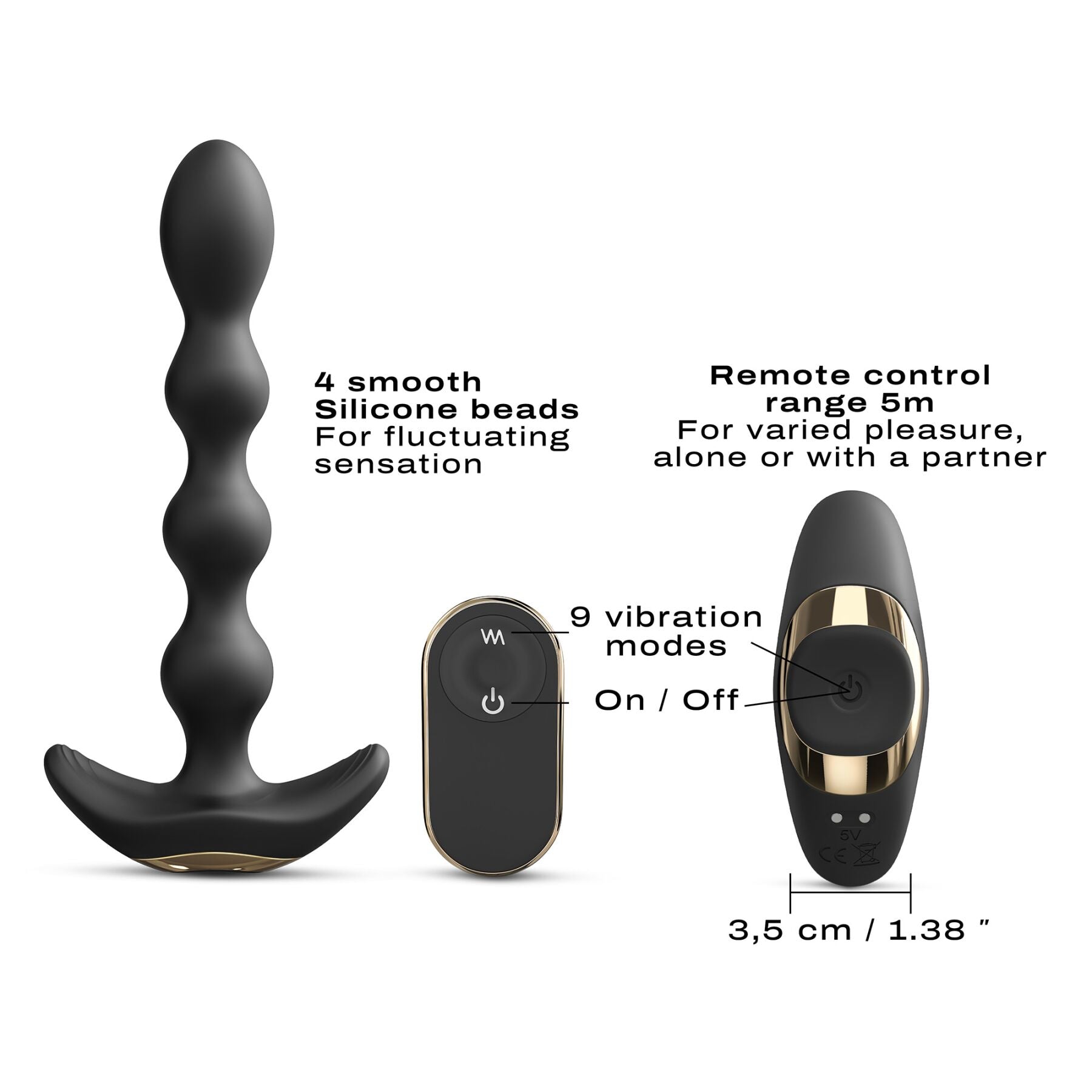 Анальний вібратор-намисто Dorcel FLEXI BALLS