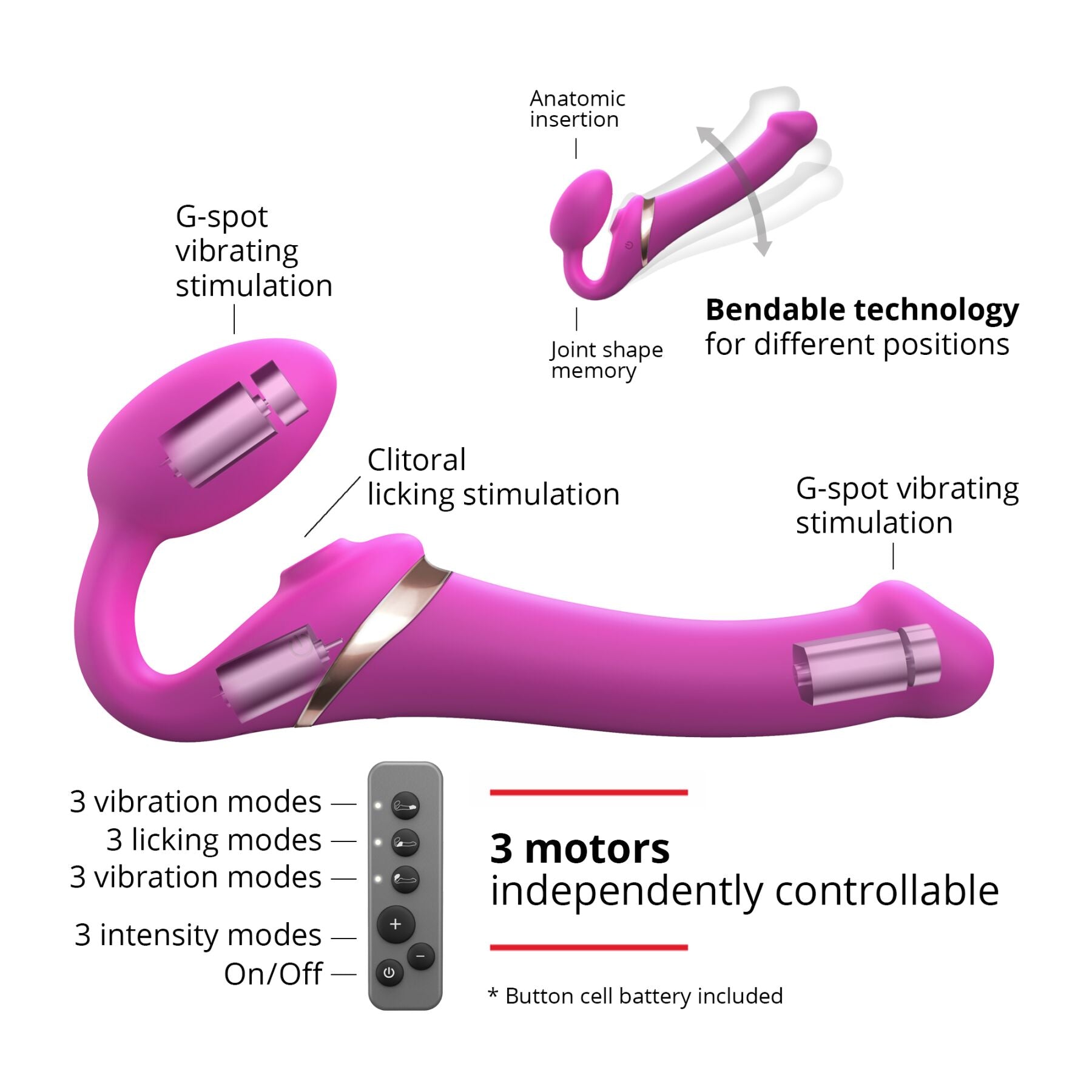 Насадка для страпона Strap-On-Me MULTI ORGASM