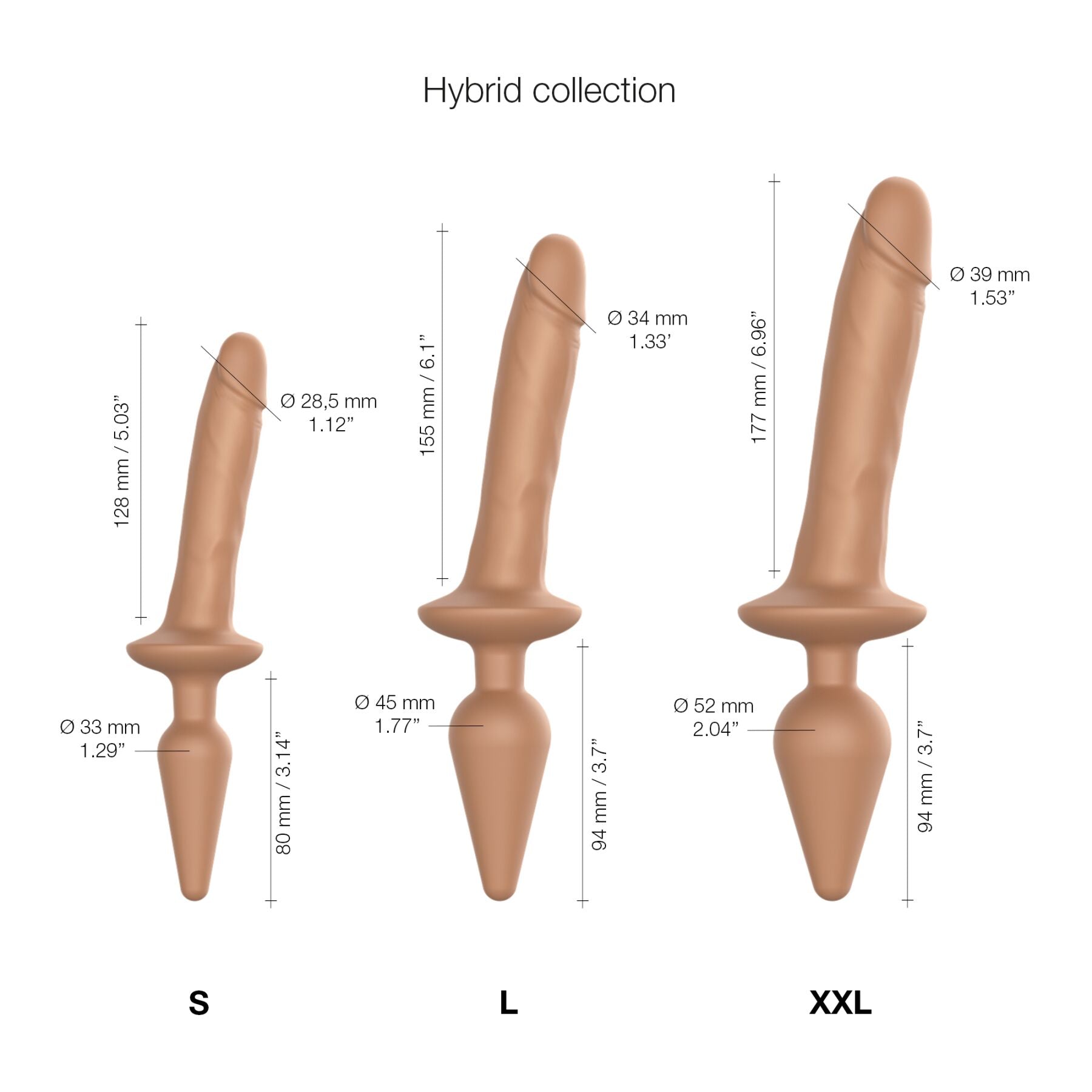 Насадка для страпона Strap-On-Me SWITCH PLUG-IN REALISTIC DILDO