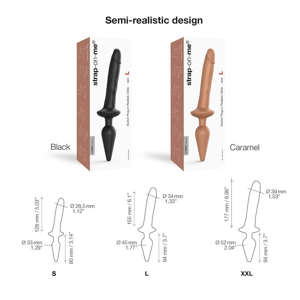 Насадка для страпона Strap-On-Me SWITCH PLUG-IN REALISTIC DILDO