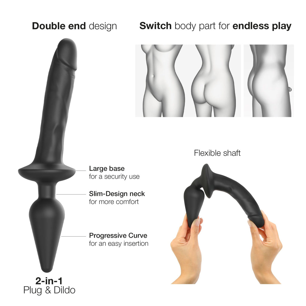 Насадка для страпона Strap-On-Me SWITCH PLUG-IN REALISTIC DILDO