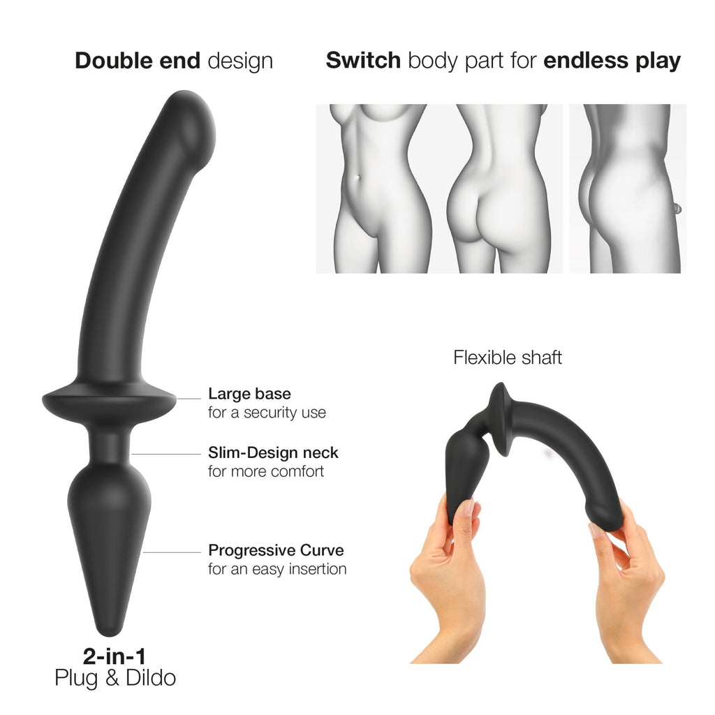 Насадка для страпона Strap-On-Me SWITCH PLUG-IN DILDO
