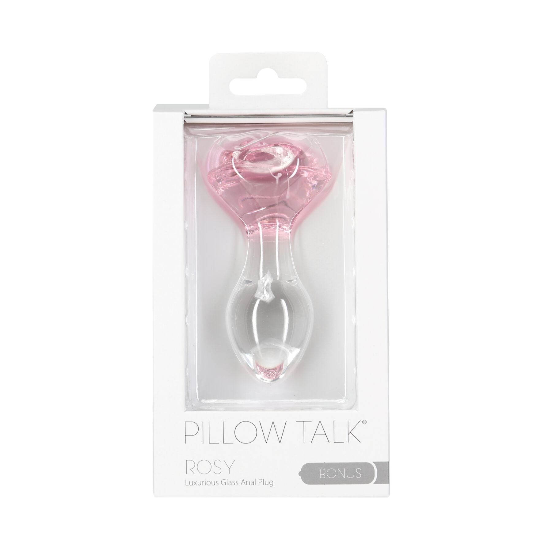 Скляна анальна пробка Pillow Talk Rosy Luxurious Glass