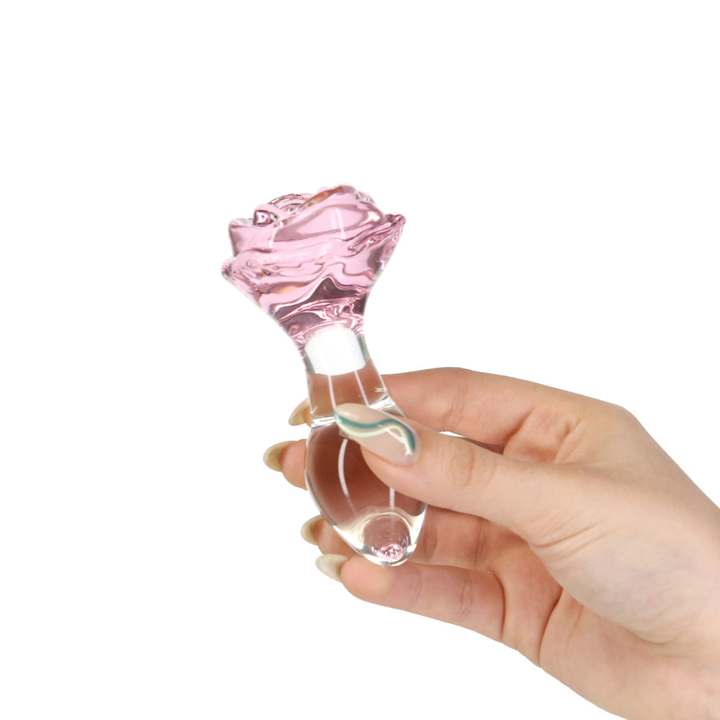 Скляна анальна пробка Pillow Talk Rosy Luxurious Glass
