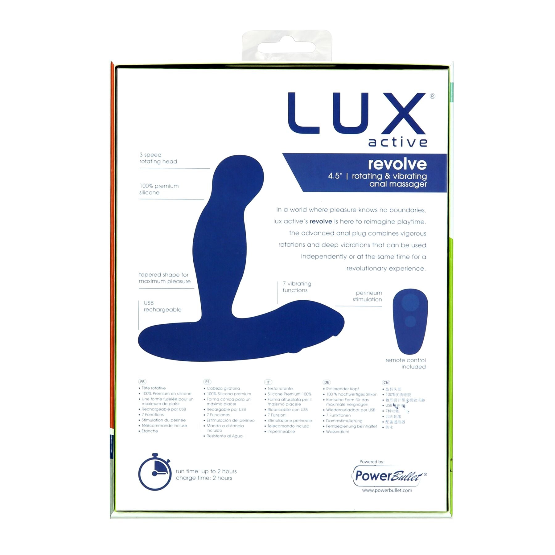 Масажер простати з ротацією та вібрацією Lux Active Revolve