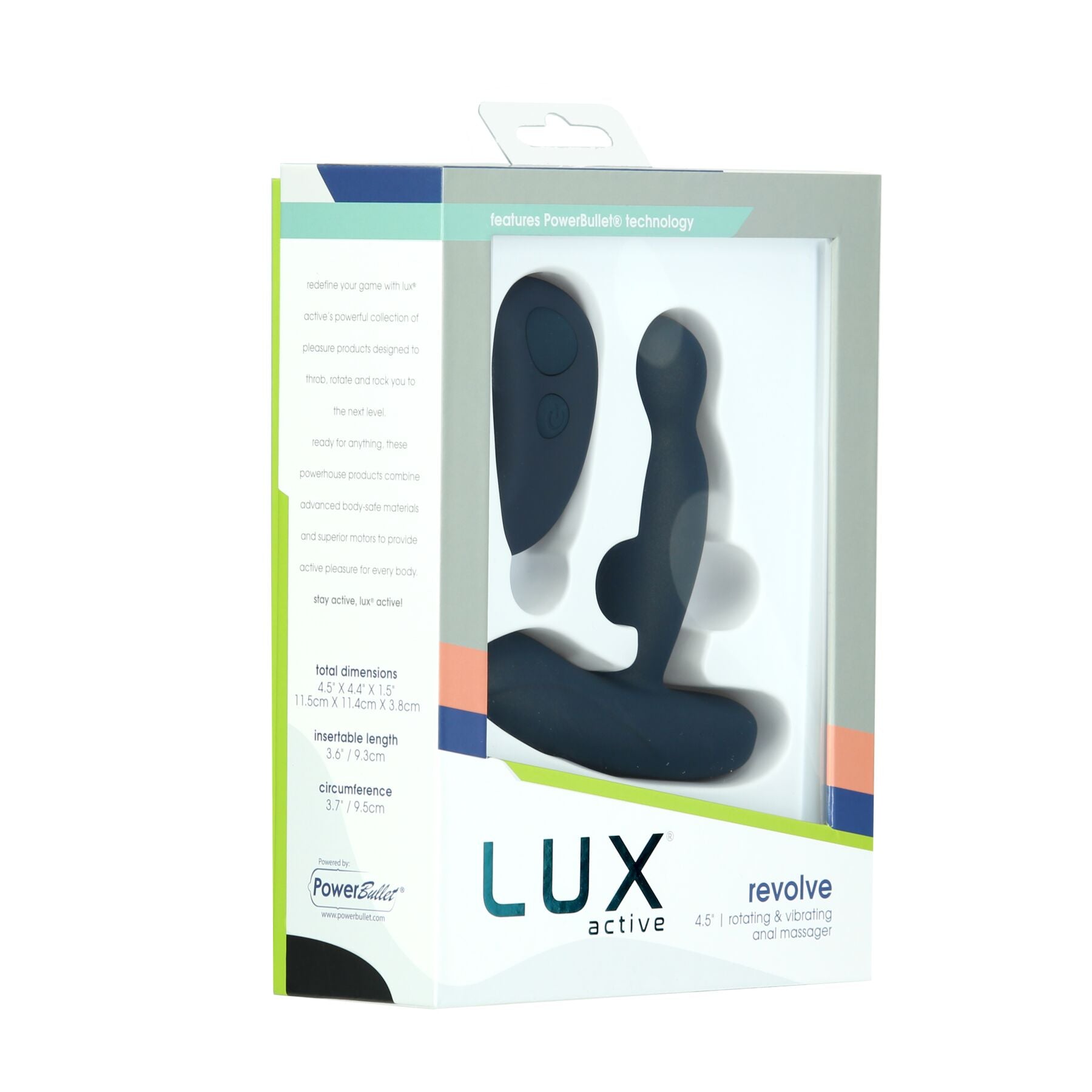 Масажер простати з ротацією та вібрацією Lux Active Revolve
