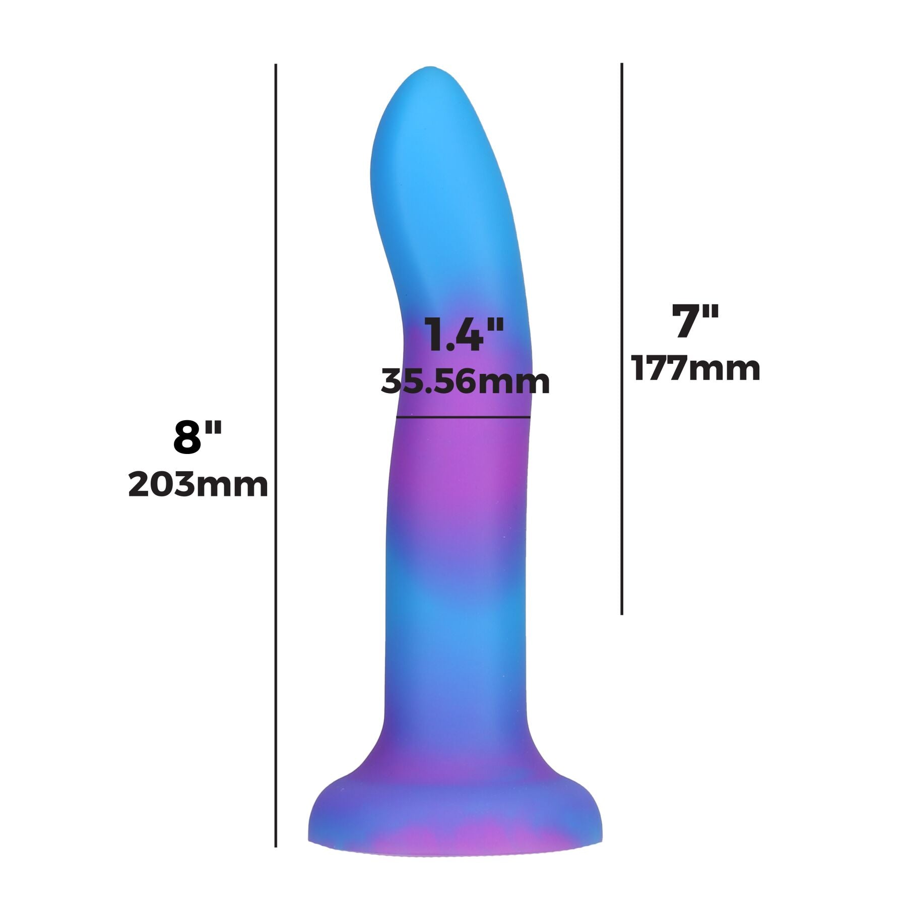 Фалоімітатор, що світиться в темряві ADDICTION Rave 8″ Glow in the Dark Dildo